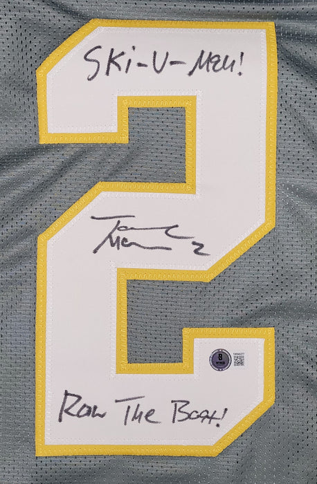 Tanner Morgan Signed Player Gray Football Jersey w/ Inscriptions