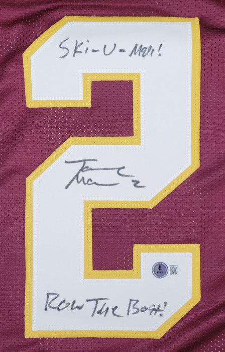 Tanner Morgan Signed Player Maroon Football Jersey w/ Inscriptions