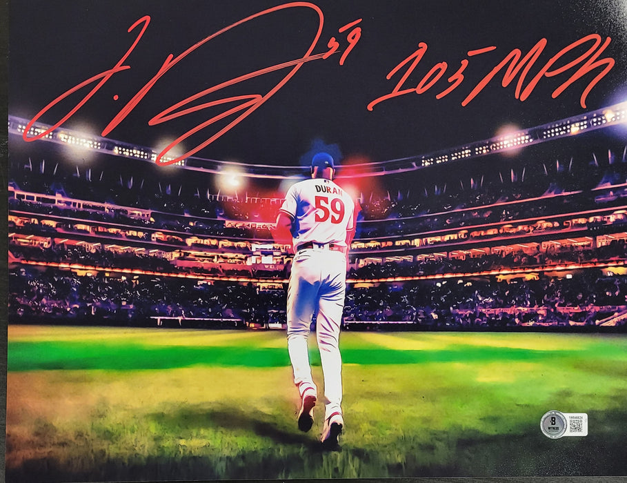 Jhoan Duran Signed 11x14 Photo #3