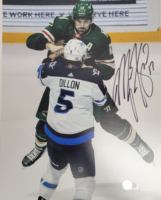 Marcus Foligno Signed 11x14 Photo #3