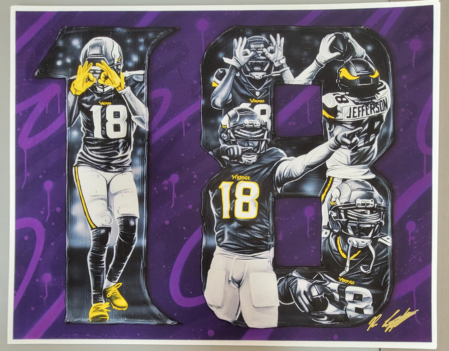 Justin Jefferson Number Series by Ben Labuzzetta Photo
