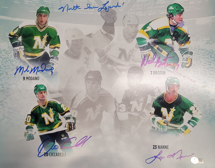 North Stars Legends Signed 16x20 Photo