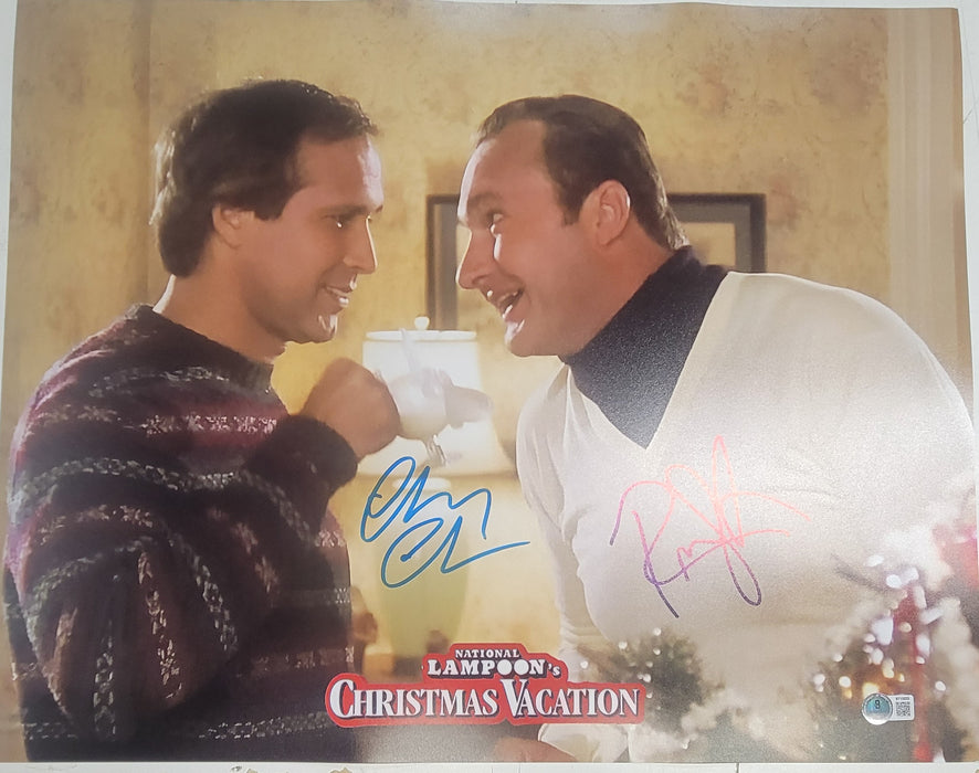 Randy Quaid & Chevy Chase Signed 16x20 Photo