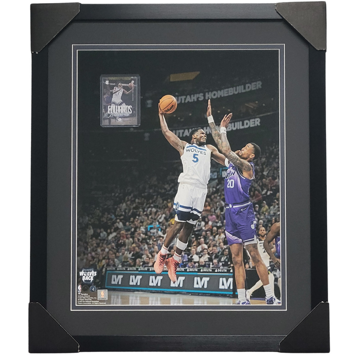 Anthony Edwards Professionally Framed 16x20 Rookie Tribute Card Display #2