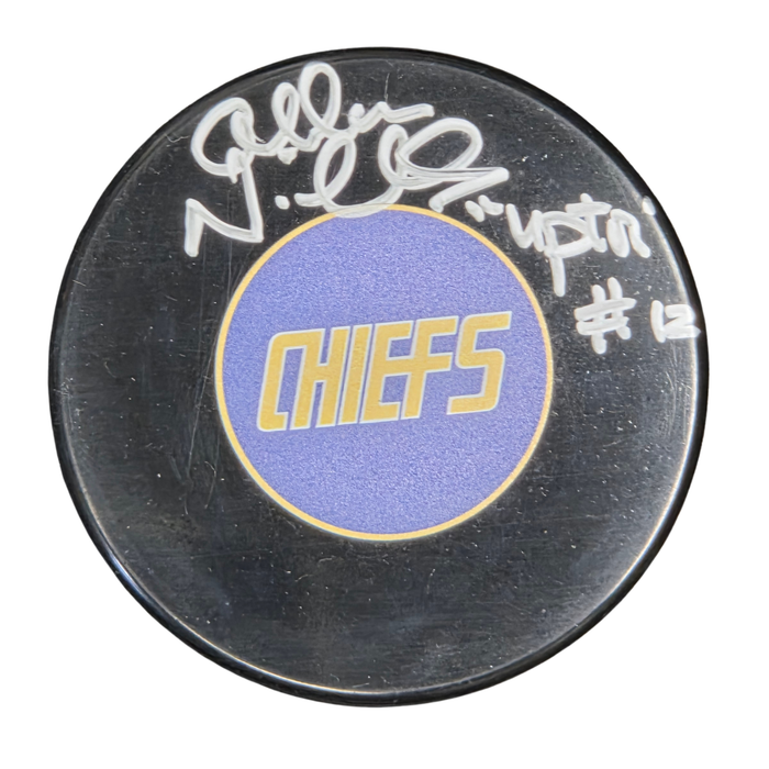 Allan Nicholls Slap Shot Signed Puck