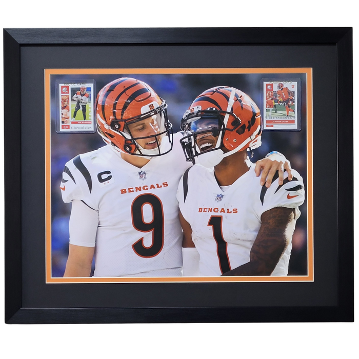 Joe Burrow & Ja'Marr Chase Professionally Framed 16x20 Card Display