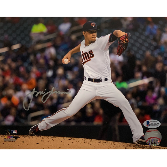 Jose Berrios Signed Horizontal Pitching 8x10 Photo