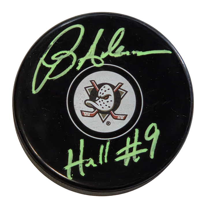 Brandon Adams 'Jesse Hall' Mighty Ducks Signed Puck