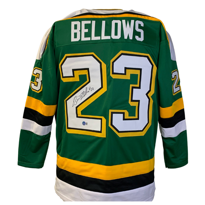 Brian Bellows Signed Player Green Hockey Jersey