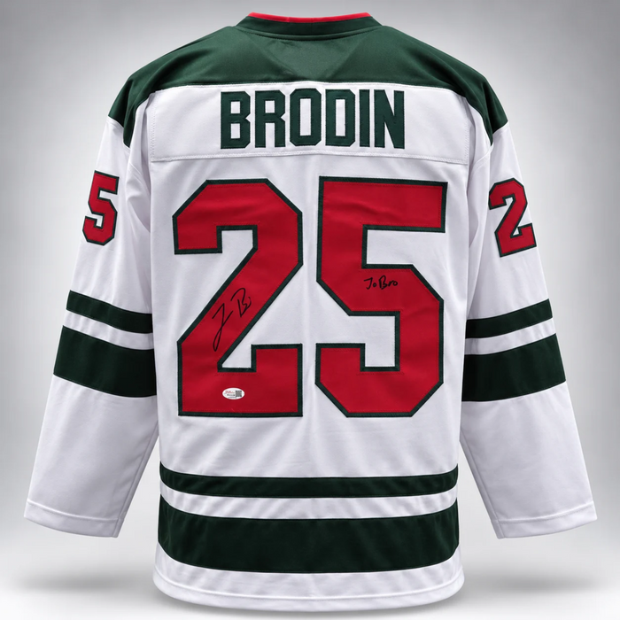 Jonas Brodin Signed White Player Hockey Jersey
