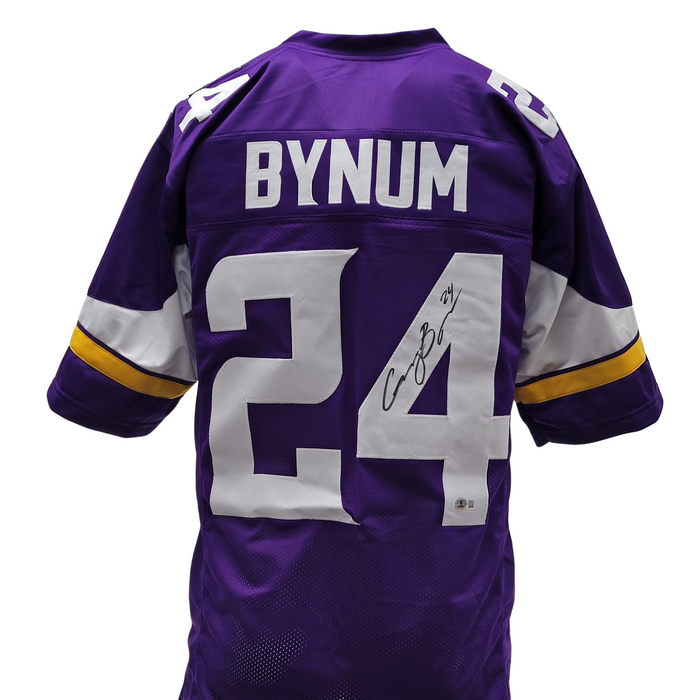 Cam Bynum Signed Player Purple Football Jersey