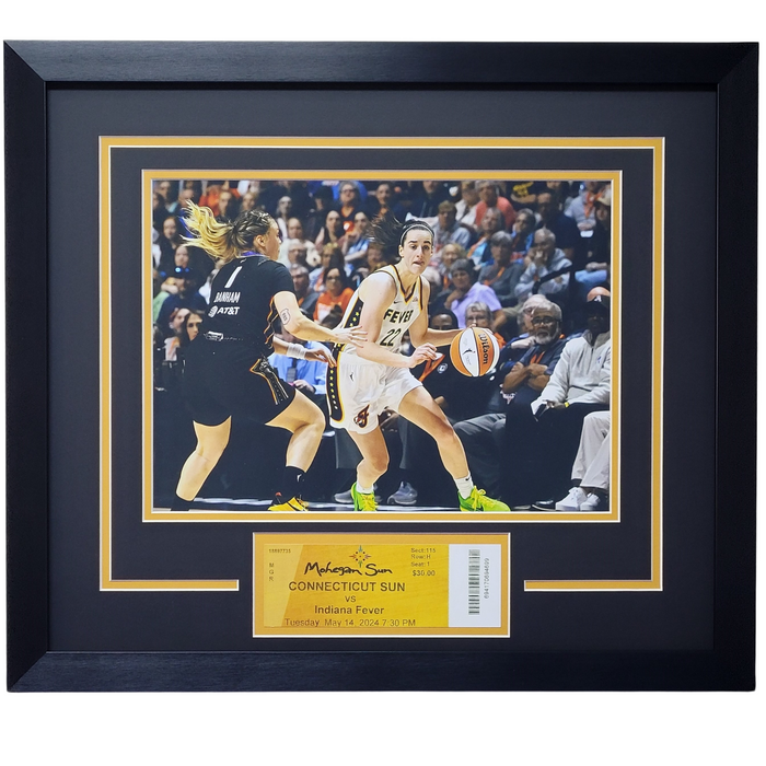 Caitlin Clark Professionally Framed 11x14 Photo w/ Ticket