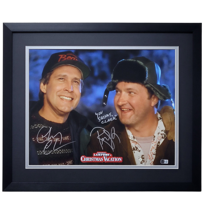 Randy Quaid & Chevy Chase Signed & Professionally Framed 'Christmas Vacation' 16x20 Photo