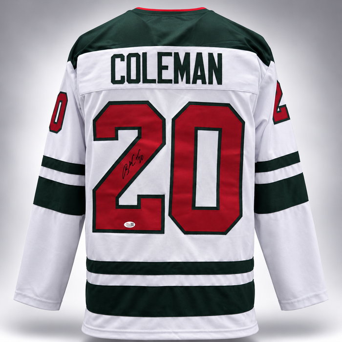 Blake Coleman Signed White Player Hockey Jersey