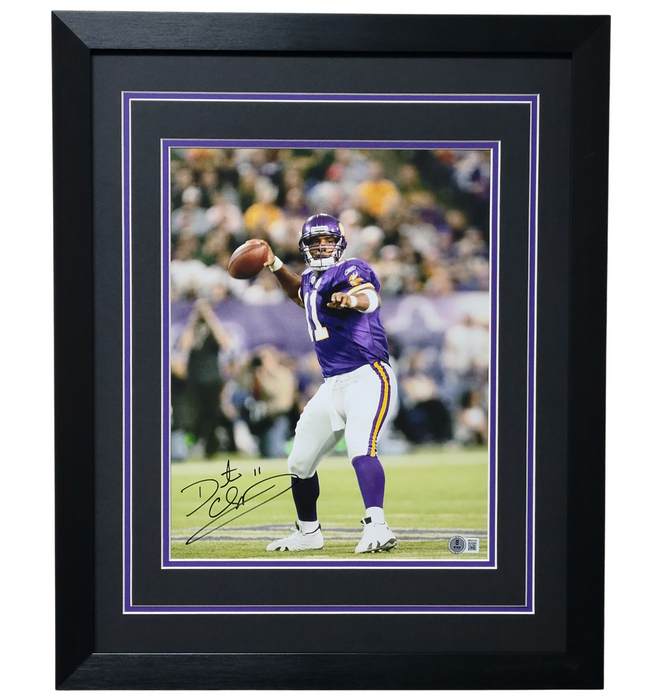 Daunte Culpepper Throwing Ball Signed & Professionally Framed 11x14 Photo