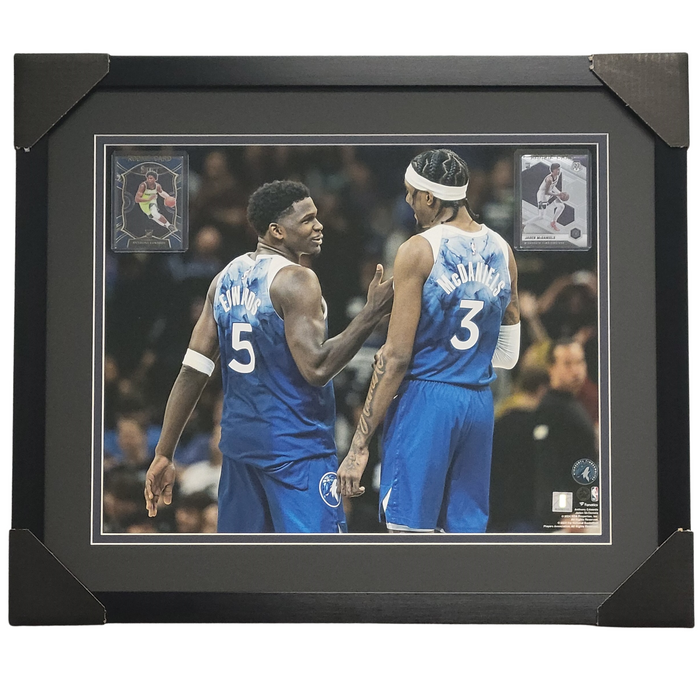 Anthony Edwards & Jaden McDaniels Rookie Card 16x20 Display