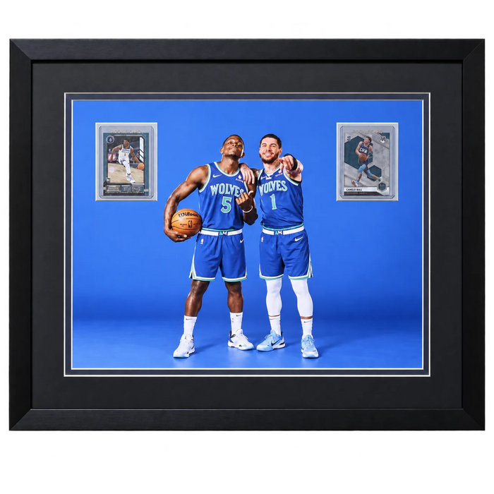 Anthony Edwards & LaMelo Ball Professionally Framed 16x20 Card Display