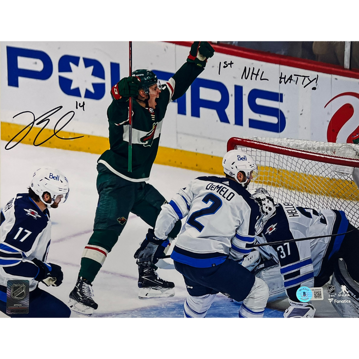 Joel Eriksson Ek Signed 11x14 Photo  w/ '1st NHL Hatty!'