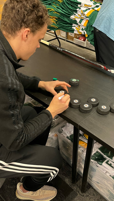 Joel Eriksson Ek Signed Puck