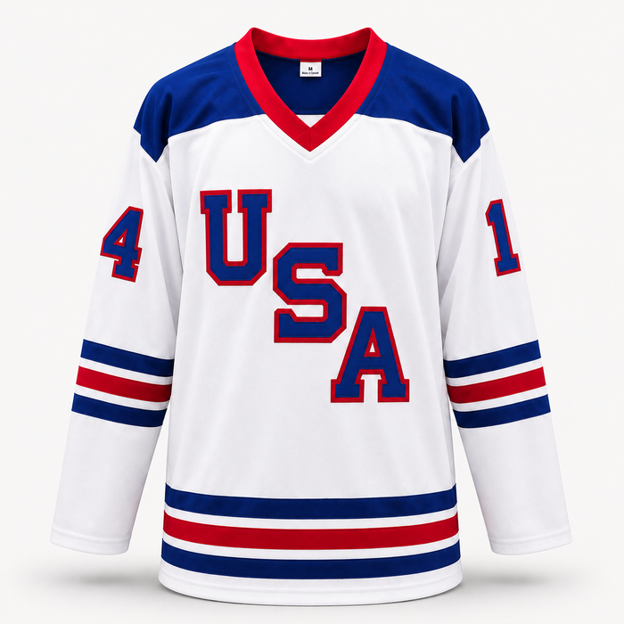 Brock Faber Signed White USA Player Hockey Jersey