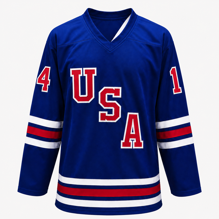 Brock Faber Signed Blue USA Player Hockey Jersey