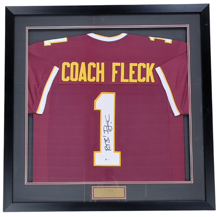 PJ Fleck Signed & Professionally Framed 1/2 Size Player Maroon Football Jersey