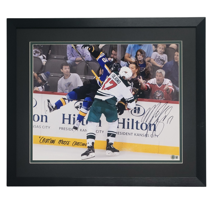 Marcus Foligno Signed, Inscribed & Professionally Framed 16x20