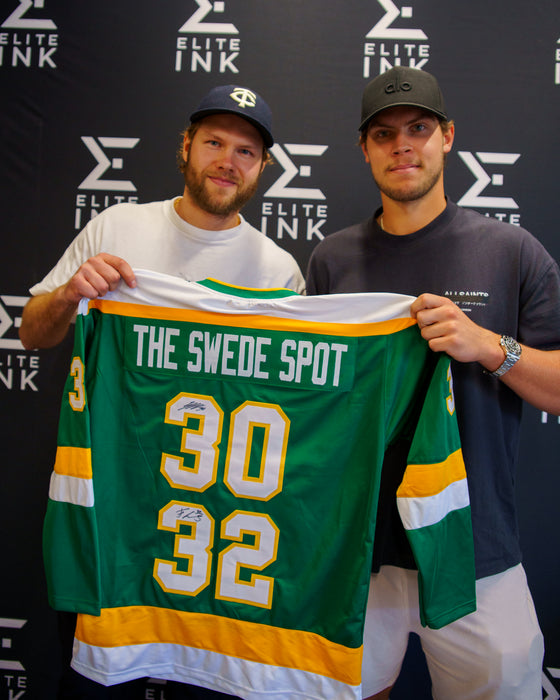 Filip Gustavsson & Jesper Wallstedt Signed 'The Swede Spot' Player Hockey Jersey