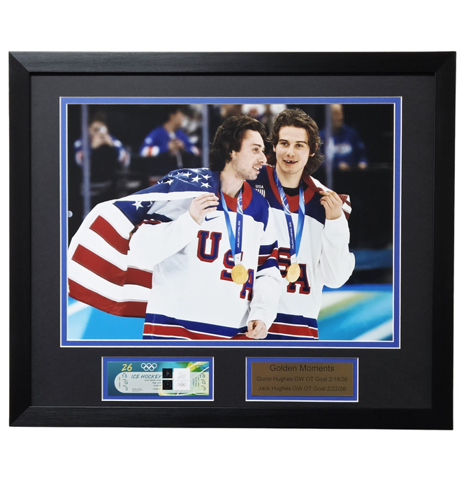 Hughes Brothers 'Golden Moments' Professionally Framed 16x20 Display w/ Replica Ticket