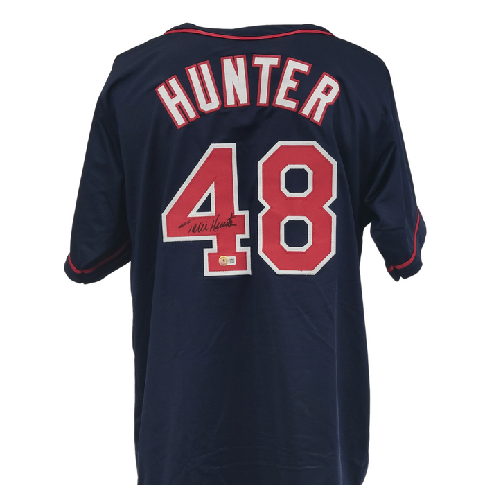 Torii Hunter Signed Player Blue Baseball Jersey
