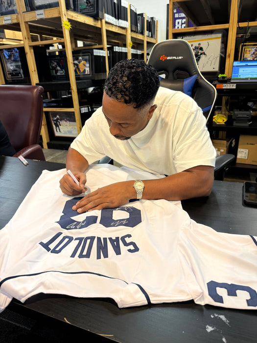 The Sandlot Cast Signed White Player Baseball Jersey