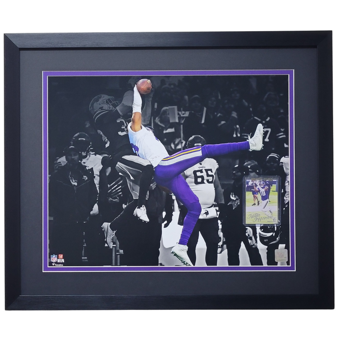 Justin Jefferson Professionally Framed 16x20 Rookie Card Display #3