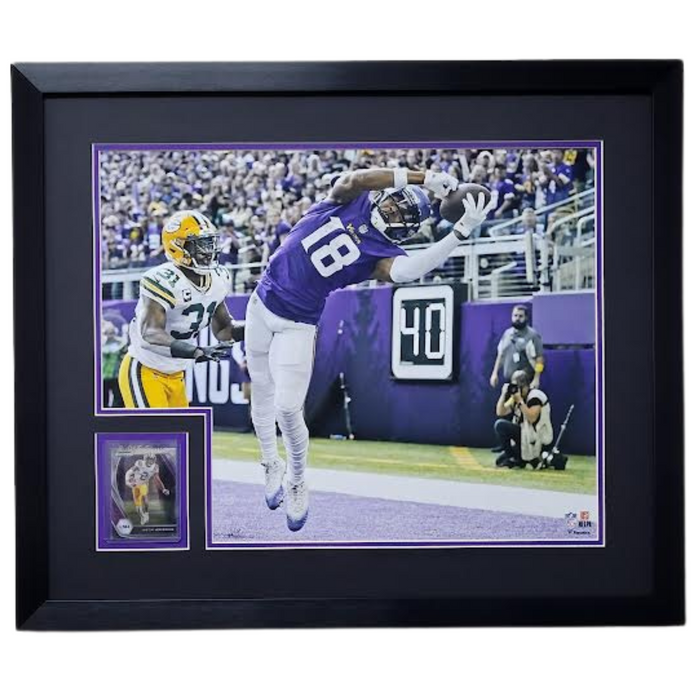 Justin Jefferson Professionally Framed 16x20 Rookie Card Display #2