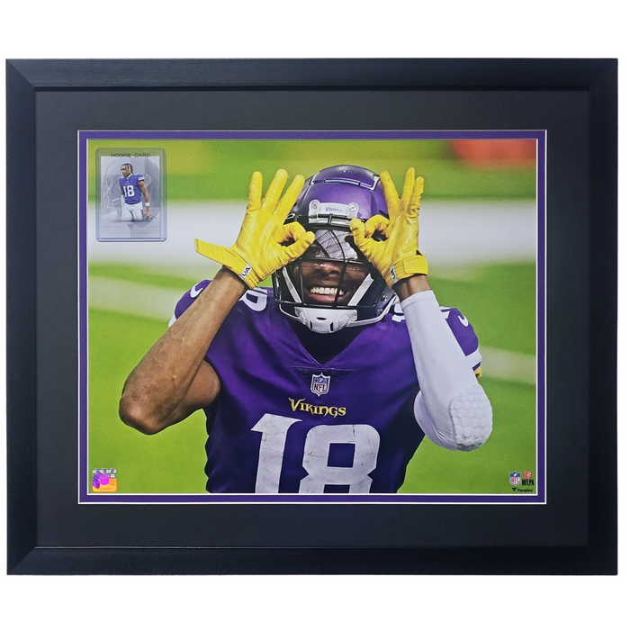 Justin Jefferson Professionally Framed Tribute Card Display