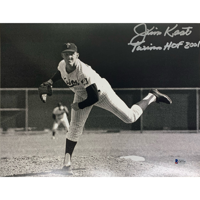 Jim Kaat Signed 11x14 Photo w/ 'Twins HOF 2001'