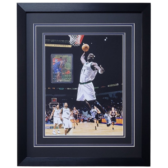 Kevin Garnett Professionally Framed 11x14 Rookie Card Display #2