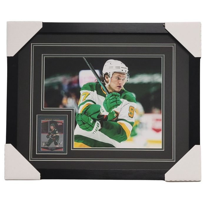 Kirill Kaprizov Retro Jersey Professionally Framed 11x14 Rookie Card Display #4