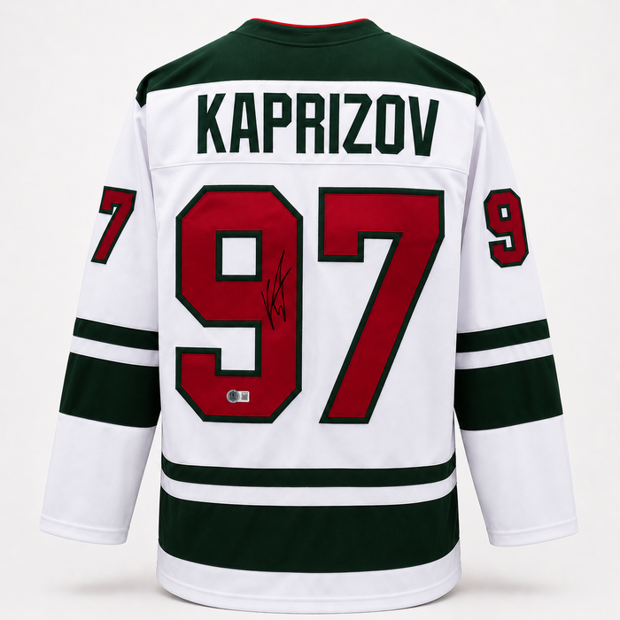 Kirill Kaprizov Signed White Player Hockey Jersey