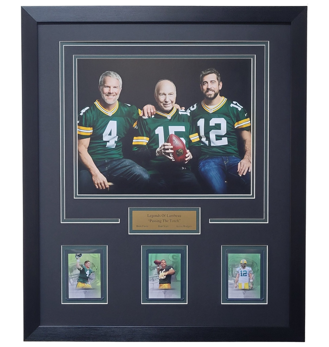 Legends of Lambeau Professionally Framed 16x20 Tribute Card Display