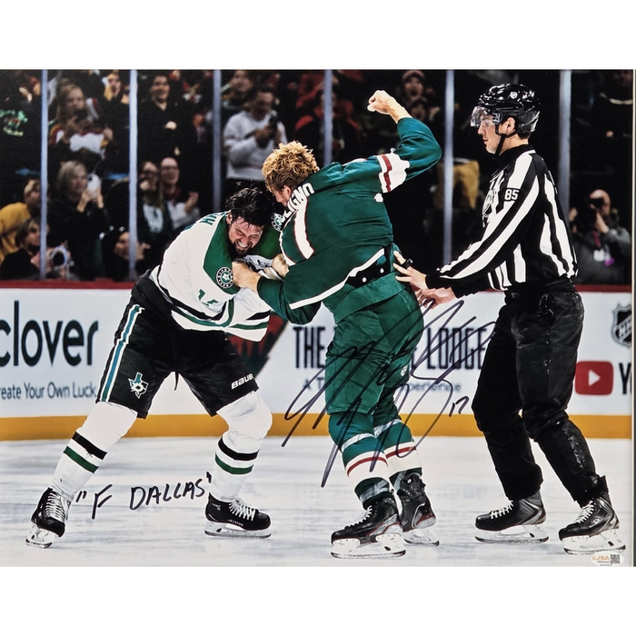 Marcus Foligno Signed 16x20 Photo w/ Inscription 'F Dallas'