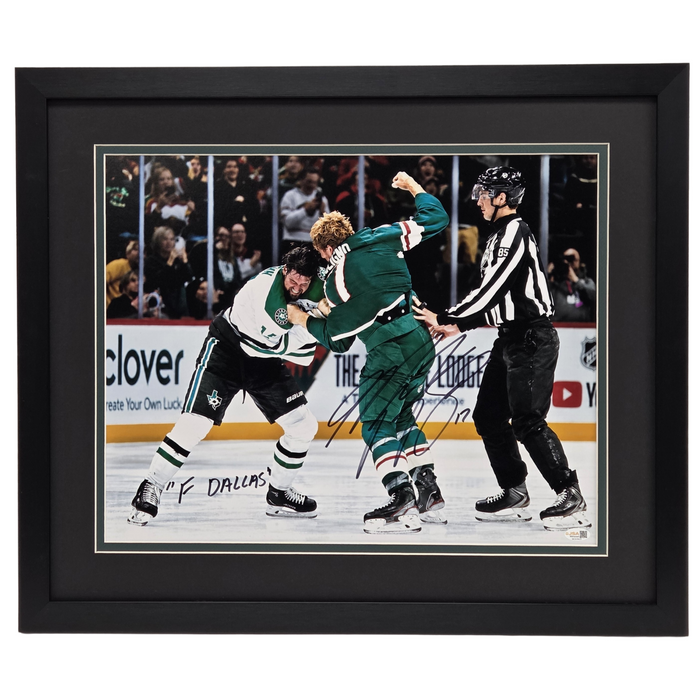 Marcus Foligno Signed & Professionally Framed 16x20 Photo w/ Inscription 'F Dallas'