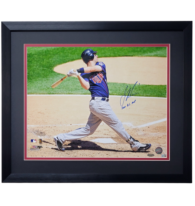 Joe Mauer Signed & Professionally Framed 16x20 Photo #6