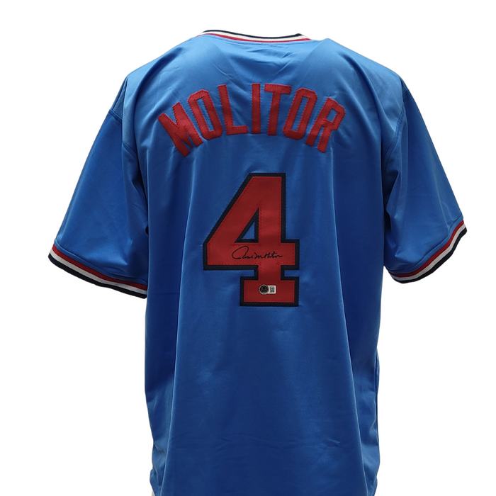 Paul Molitor Signed Player Blue Twins Baseball Jersey