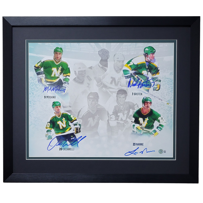 North Stars Legends Signed & Professionally Framed 16x20 Photo