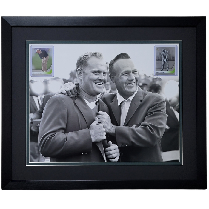 Arnold Palmer & Jack Nicklaus Professionally Framed 16x20 Tribute Card Display