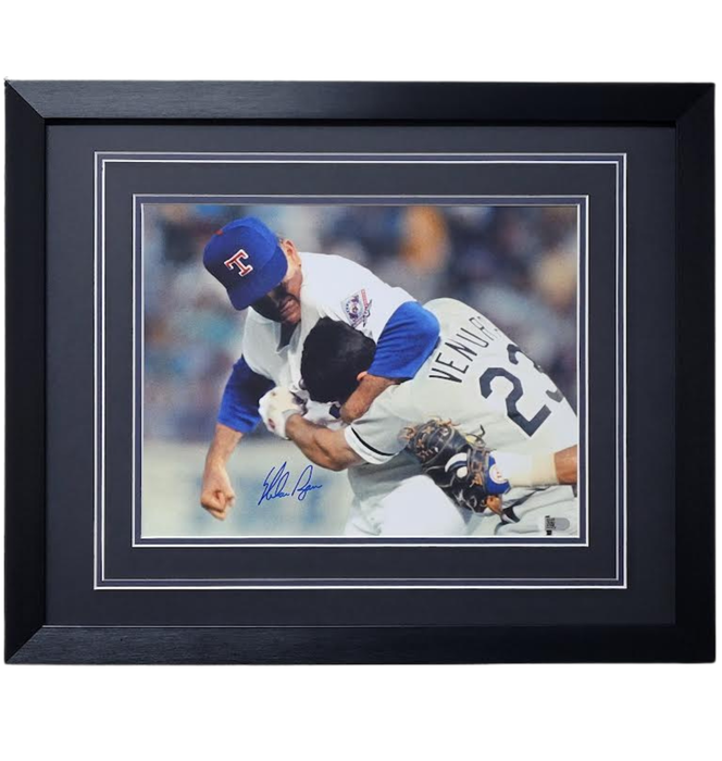 Nolan Ryan 'Vs. Ventura' Signed & Professionally Framed 11x14