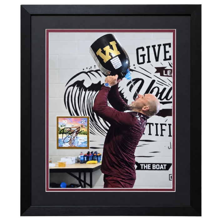 PJ Fleck Signed & Professionally Framed 16x20 Photo w/ Ticket Cut