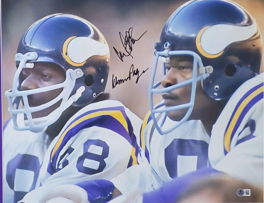 Alan Page and Carl Eller Dual Signed 16x20 Photo