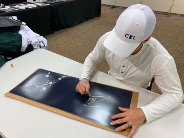 Zach Parise Signed 12x30 Panorama