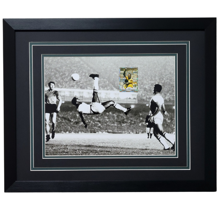 Pele Professionally Framed 11x14 Tribute Card Display